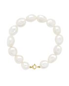 Bracelet en Or Jaune & Perles de Culture d'Eau Douce blanc nacre